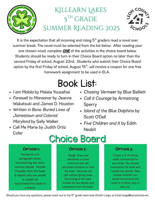 5th Summer Reading 2025